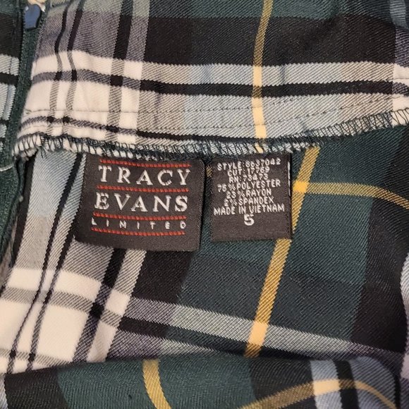 Tracy Evans Limited Green Plaid Skirt size 5 - Picture 3 of 3
